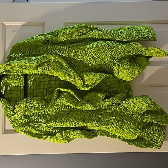 Dries Van Noten Vibrant Green Ruffled Jacket - Picture 2 of 7